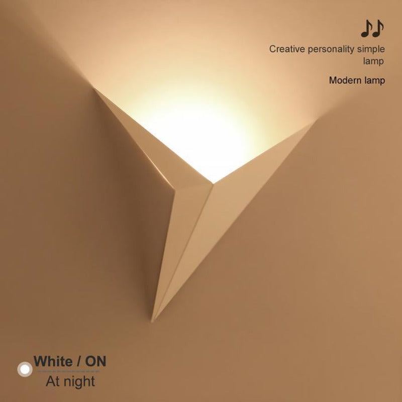 Candeeiro de parede Origana – Design geométrico moderno de origami com luz LED quente ou fria