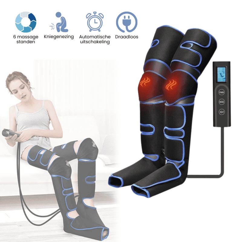 Airestro – masaje de piernas 360° con presión de aire y calor – relajación y recuperación