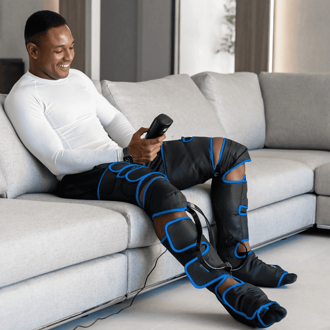 Airestro – masaje de piernas 360° con presión de aire y calor – relajación y recuperación