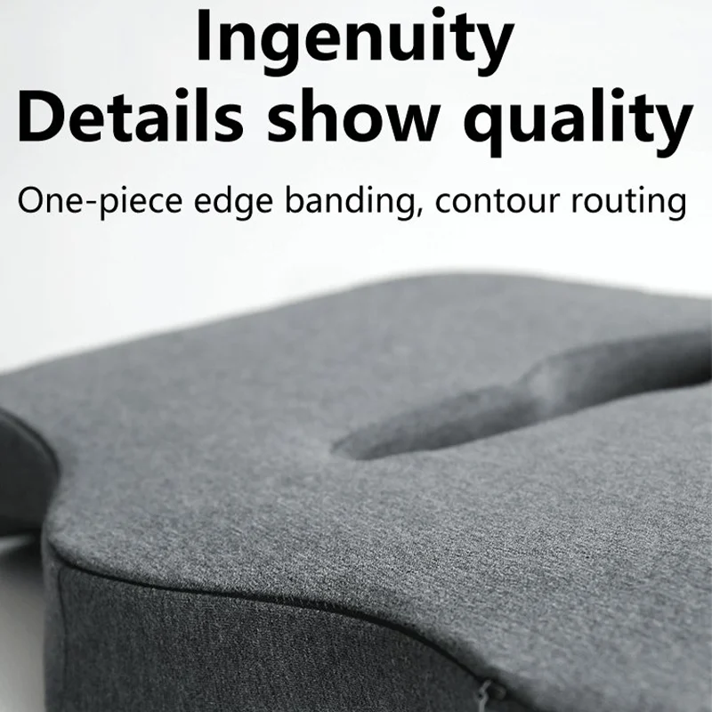 PostureEase ComfortPlus Almofada para sentar – Espuma viscoelástica ergonómica contra a dor de costas