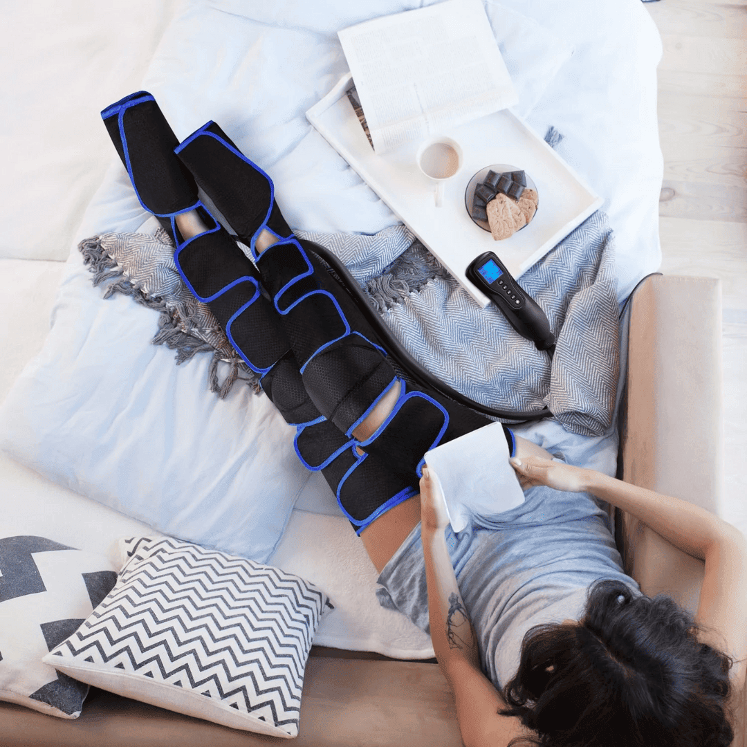 Airestro – masaje de piernas 360° con presión de aire y calor – relajación y recuperación