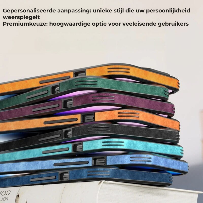 Luxvera – funda d'iPhone de cuir genuí prim i resistent als cops – disseny elegant