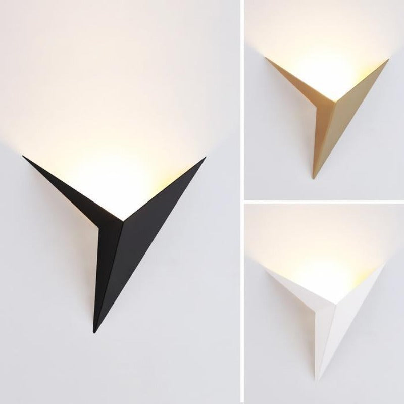 Candeeiro de parede Origana – Design geométrico moderno de origami com luz LED quente ou fria