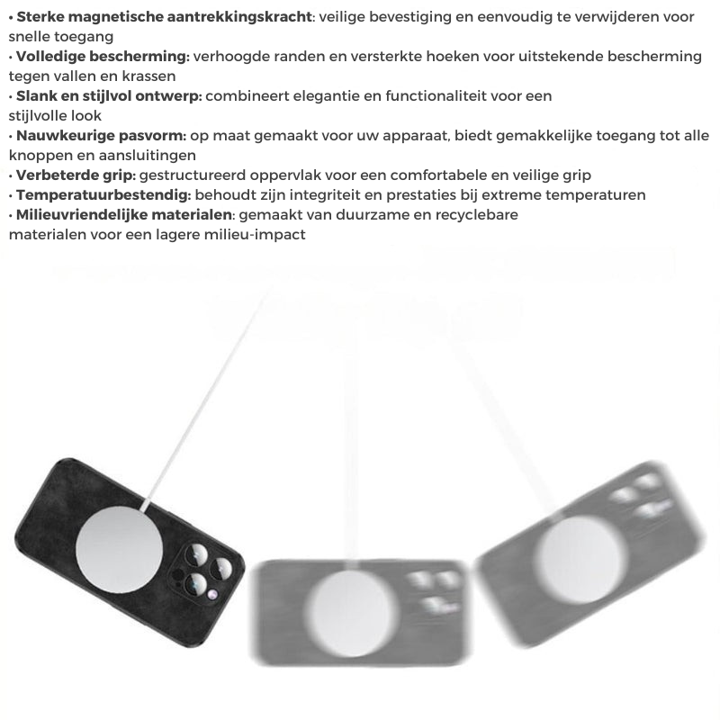 Luxvera – funda d'iPhone de cuir genuí prim i resistent als cops – disseny elegant