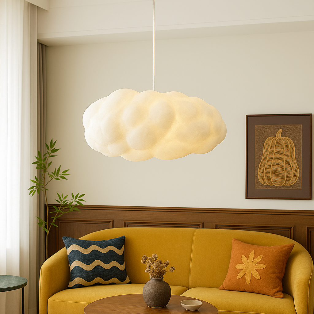 Nuvia Hanglamp – Organisch Wolkvorm Design met Zachte LED-Verlichting & Verstelbare Hoogte