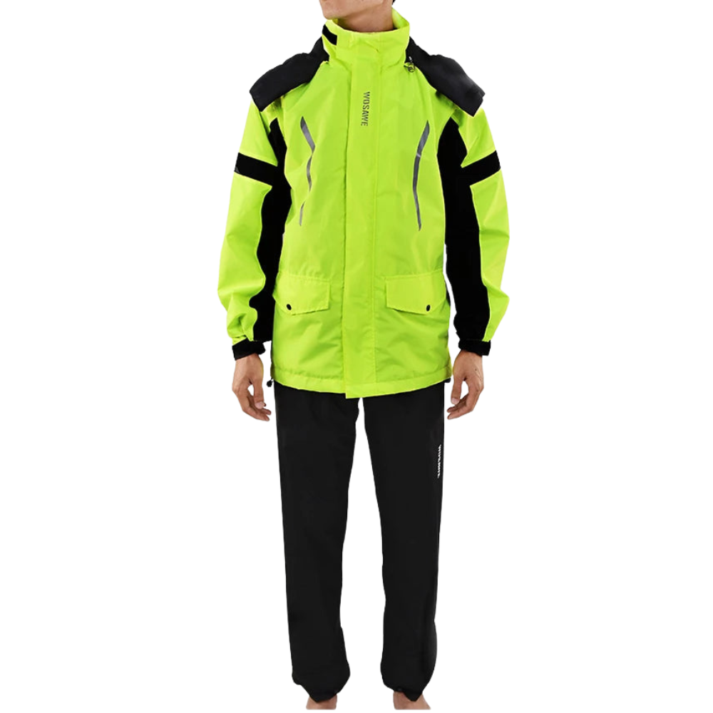 Wosawe Motorregenjas – Waterdichte Herenjas met Reflecterende Details & Winddicht Ontwerp