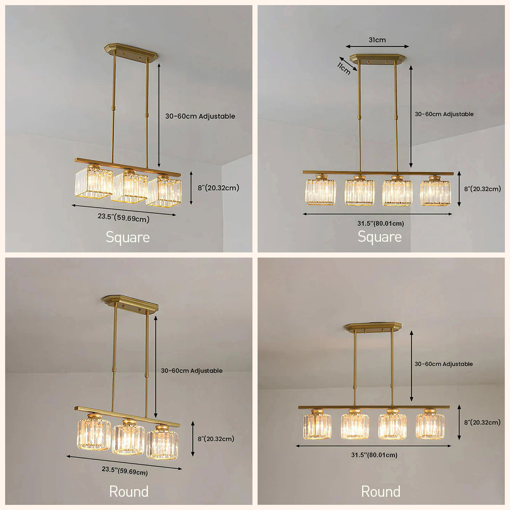 Artesso Hanglamp – Art Deco Design met Glazen Kappen & Verstelbare Hoogte