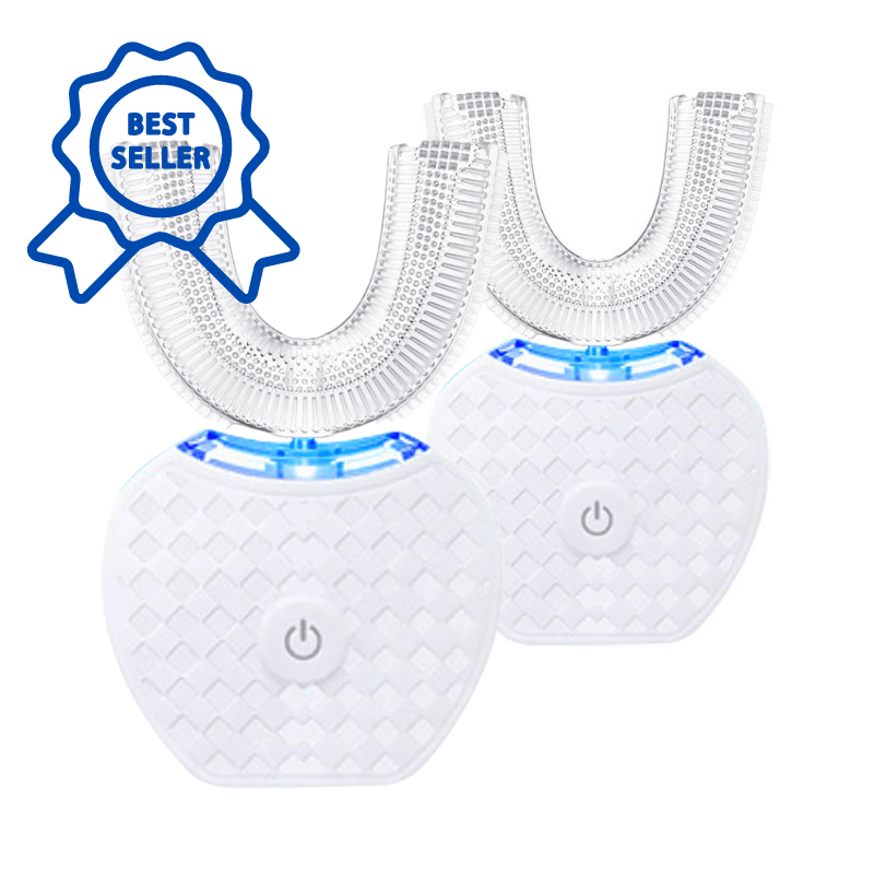 Lustra cepillo de dentes eléctrico en forma de U – ultrasónico, mans libres e limpeza profunda en 30 segundos