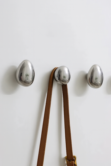 Auriën Wandhaken – Chroom Raindrop Design, Set van 2 met Plakstrip of Schroef