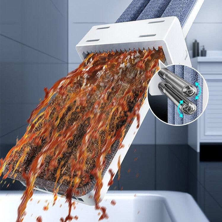 FlexiMop – Fregona rotatoria 360° con mango axustable e microfibra