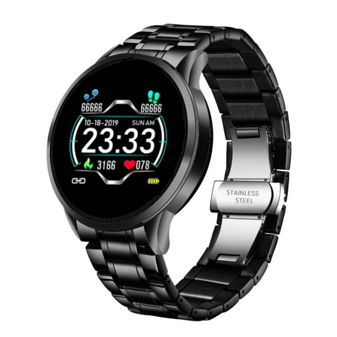 Chroniq Classic Smartwatch – Tijdloos Design met Slimme Gezondheidsfuncties