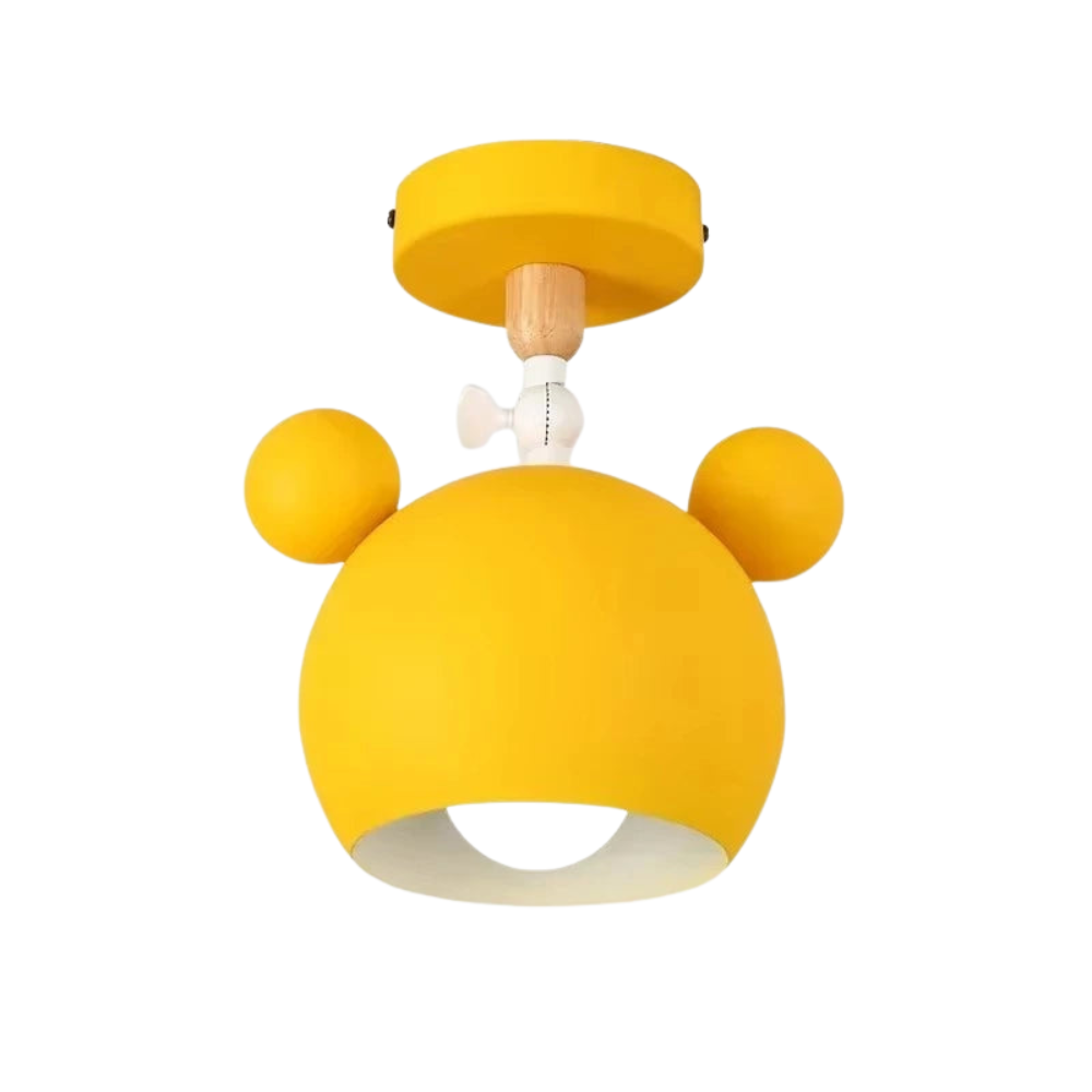 Cartonelle làmpada de sostre – Làmpada de dibuixos animats moderna amb base E27 i disseny de fusta juganer
