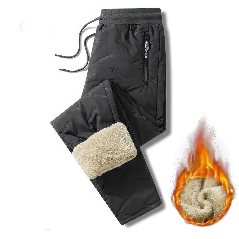 Fjoren Heren Fleece Joggingbroek – Dikke Pluche Voering, Warm, Ademend & Stijlvol voor de Winter