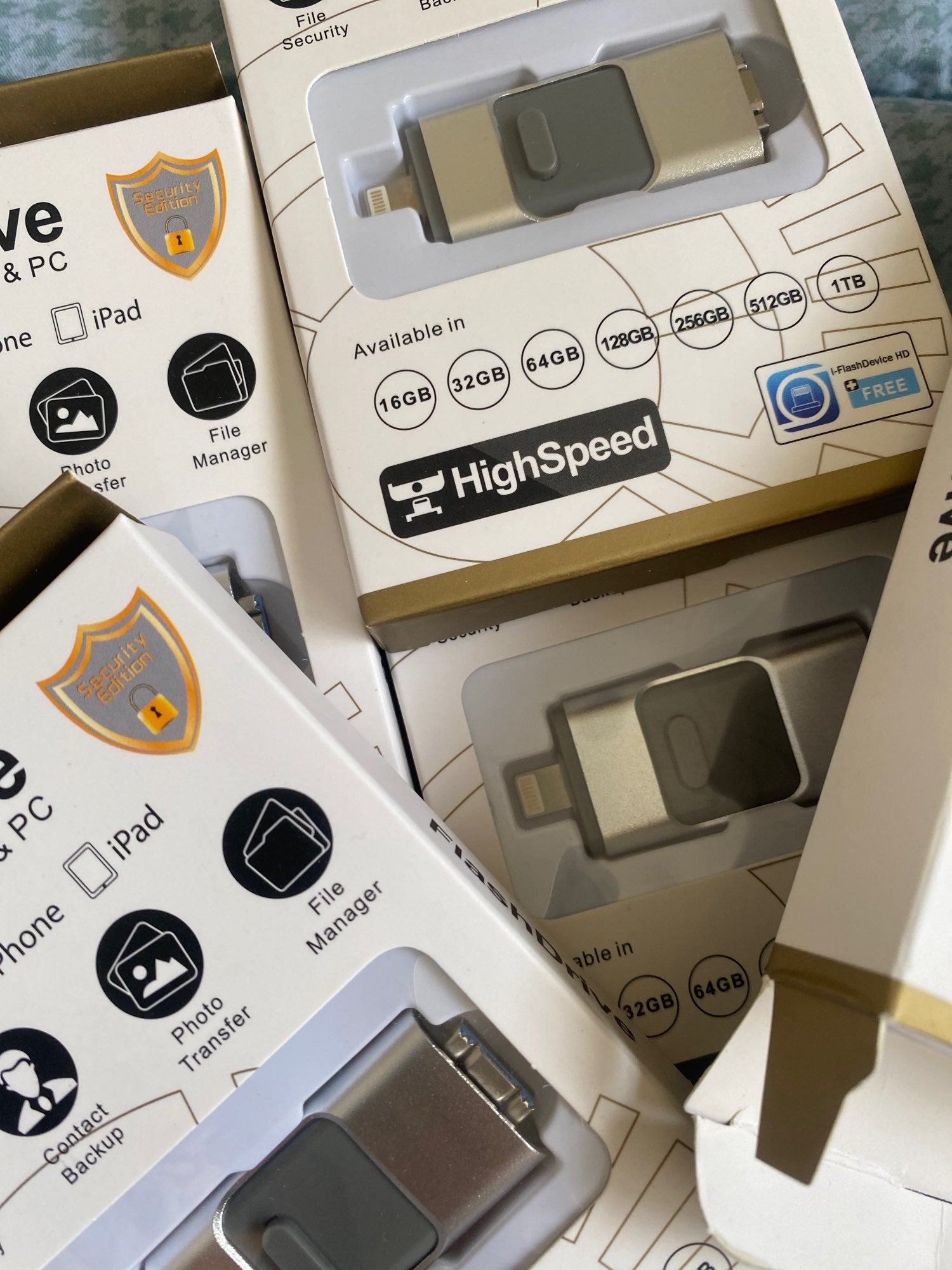 DataFlex – unidade flash 4 en 1 USB/Lightning/Type-C – almacenamento extra móbil