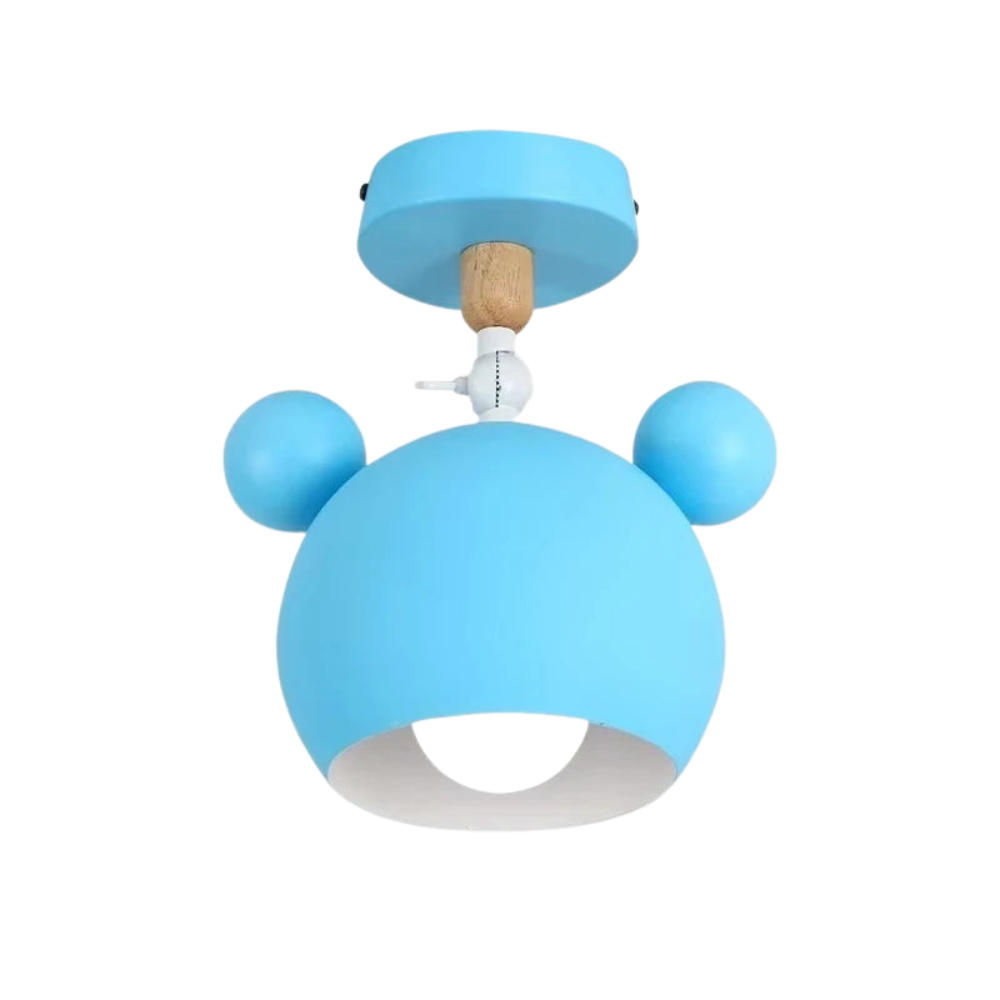 Cartonelle làmpada de sostre – Làmpada de dibuixos animats moderna amb base E27 i disseny de fusta juganer