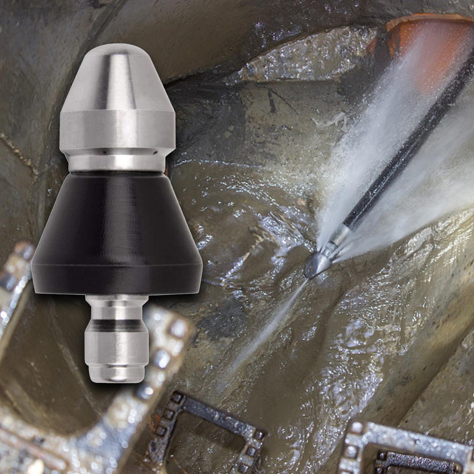 Desatascador de alta presión – Boquilla de aceiro inoxidable para limpeza ecolóxica