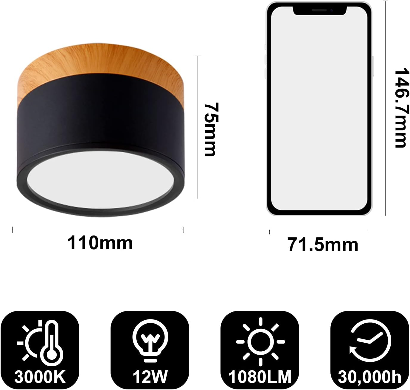 Cylora Plafondlamp – Modern Cilindervormig Design van Aluminium met Energiezuinige LED-Verlichting