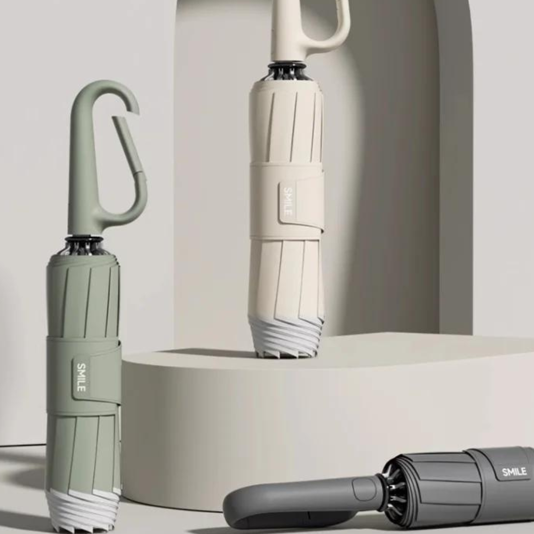 Paraugas ultra resistente ao vento – Automático, reflectante e deseño duradeiro