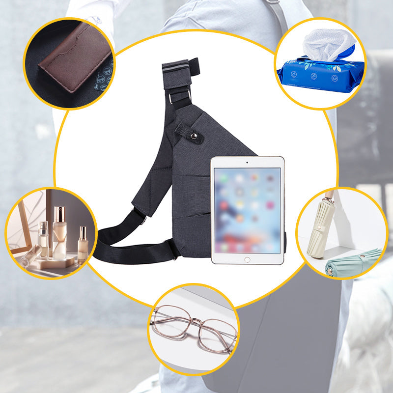 SafeCarry Bolso de Ombro – Bolso Cruzado Anti-Roubo con Deseño Resistente á Auga e Duradeiro