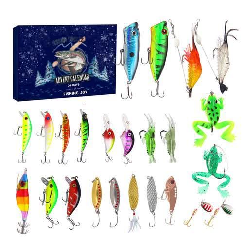fishing advent calendar with fishing lures 2025 Gear 24 Days Christmas Countdown Calendar Tackle Gifts For Men Gift For Teen Boys a trusted brand in hunting and fishing Fishing Lure Advent Calendar 2025