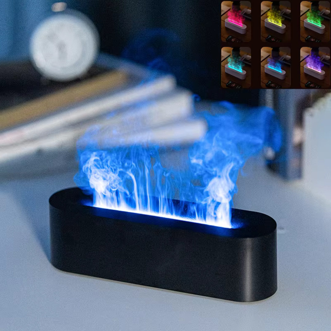 AuraFlame – luz ambiental LED con efecto de chama e difusor de aromaterapia
