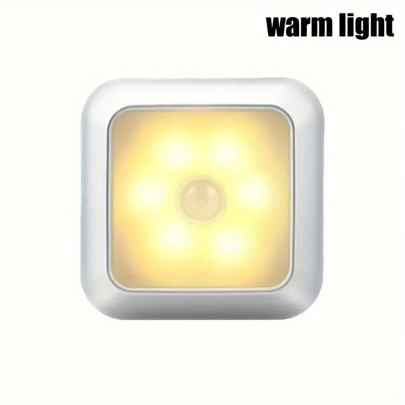 AuroraGlow – Llum nocturna sense fils de 6 LED amb sensor de moviment per a escala i armari