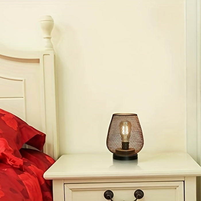 AuroraMesh – Conjunt de 2 làmpades de taula – Metall industrial negre E27