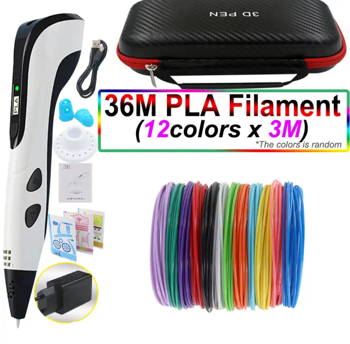 Creaso bolígrafo impresora 3D – bolígrafo fácil de usar para obras de arte creativas en 3D