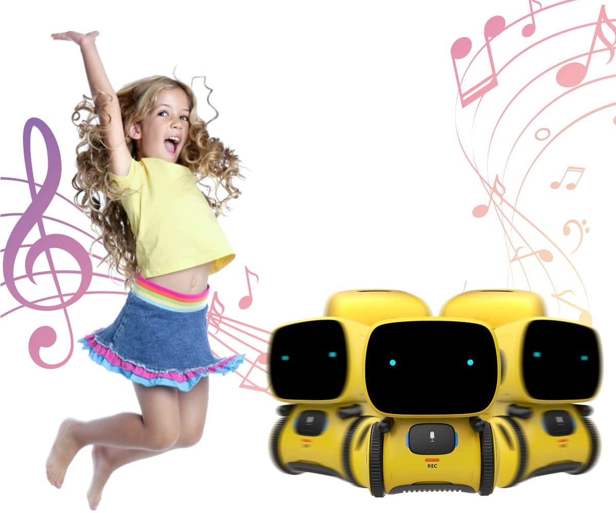 PlayVibe Mini Robot de Baile – Interactivo, Controlado por Voz e con Gravación de Sonido