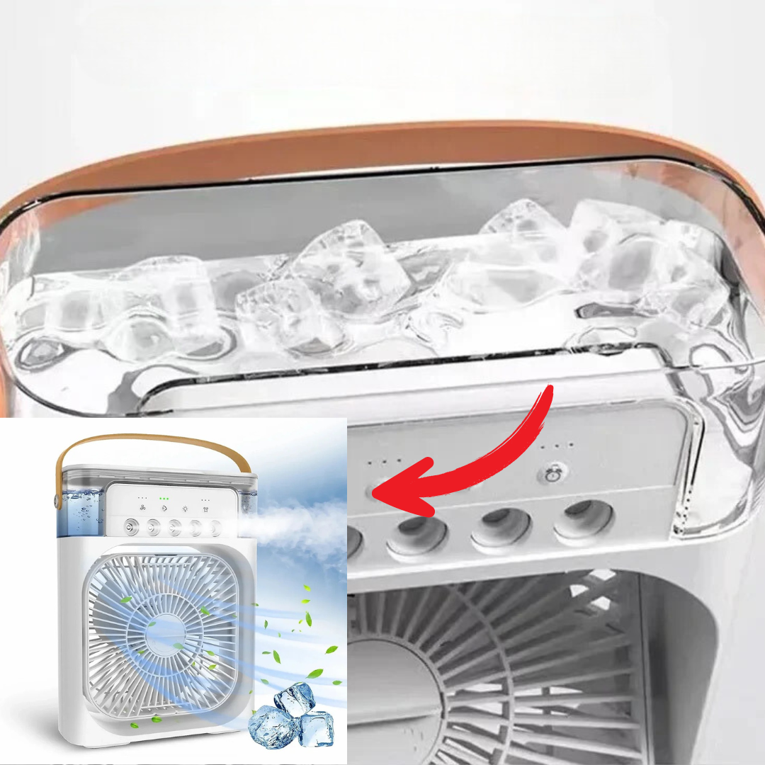 Coolvia – Mini aire acondicionado portátil con batería e refrixeración por evaporación USB