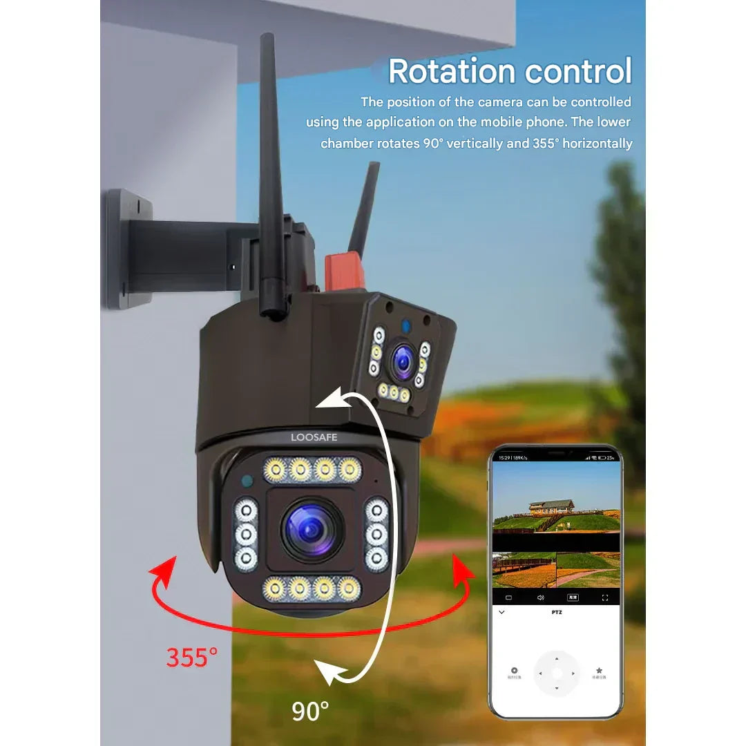 SolarisCam – cámara de seguridade 4K sen fíos e 360° con paneis solares