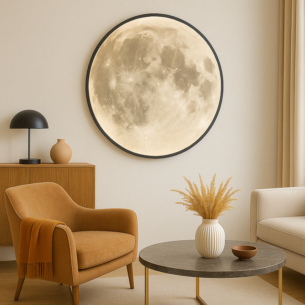Lunora Maan Wandlamp – Realistisch Design met Warme LED-Verlichting & Meerdere Formaten