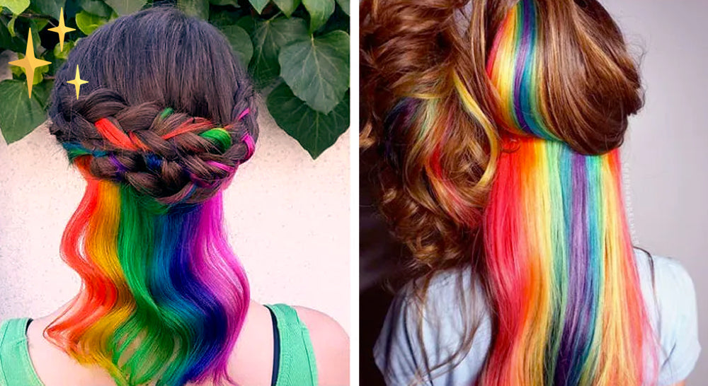 Extensions de cabell Clip-in VivaLocks – 26 fils de l'arc de Sant Martí de 50 cm