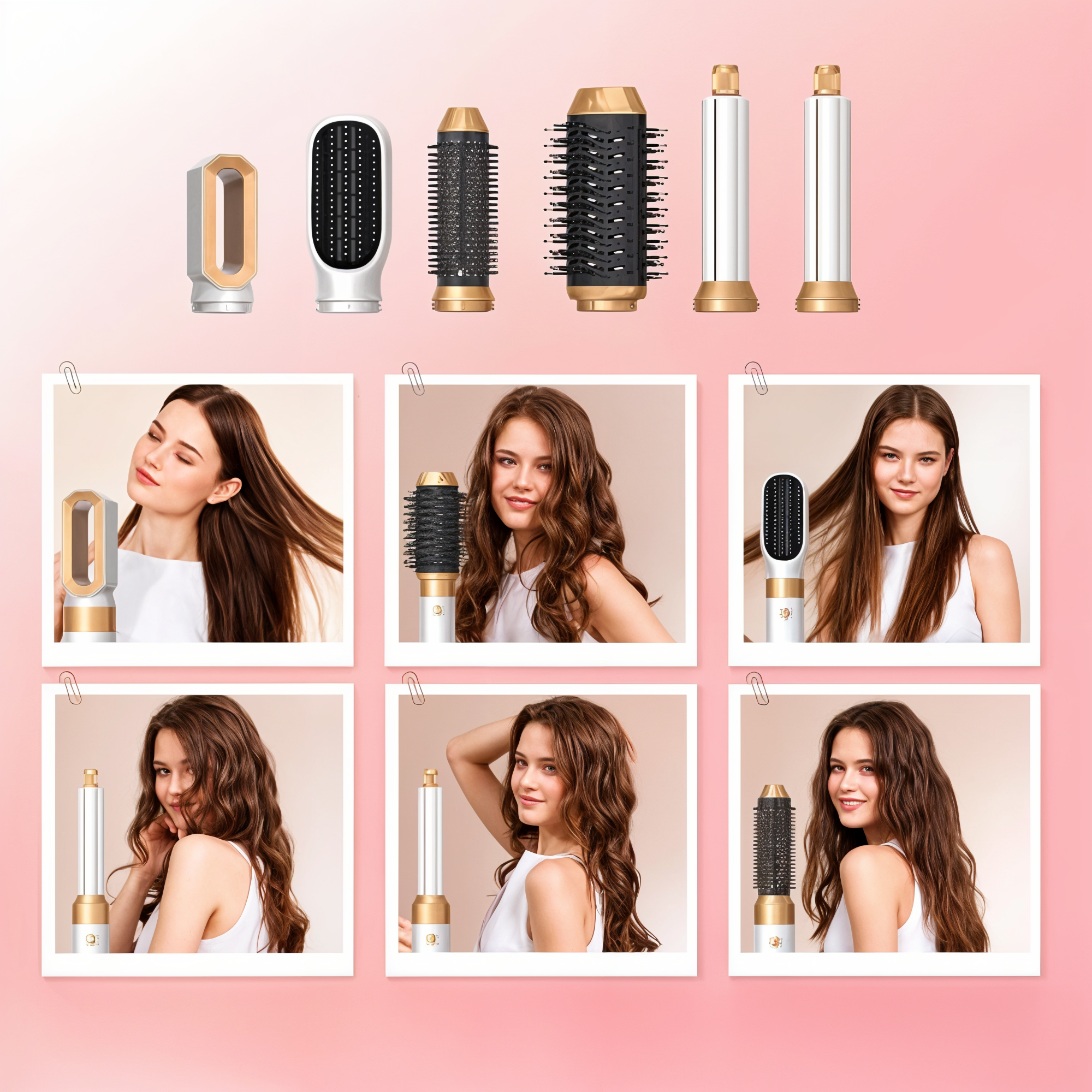 StyleMate – raspall assecador 5 en 1 amb tecnologia d'ions i accessoris d'estilisme