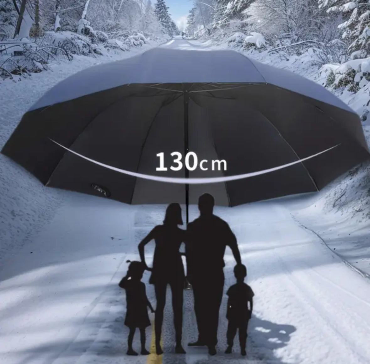 StormGuard XXL Paraugas – Paraugas Plegable para 3 Persoas con Protección contra o Vento e os Raios UV