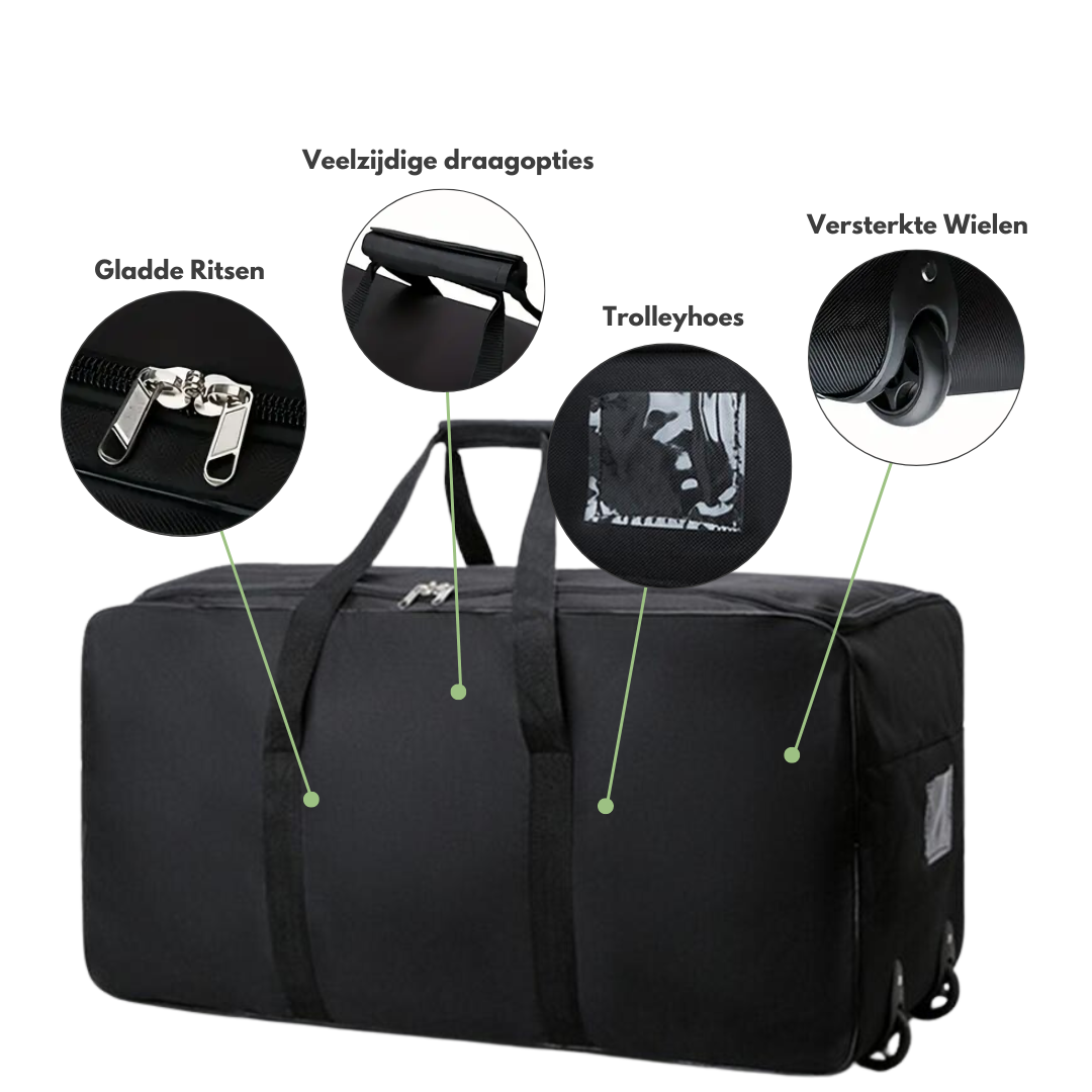 Travora – Mala de Viagem com Rodas Grande Capacidade Oxford – Durável & Prática para Viagens