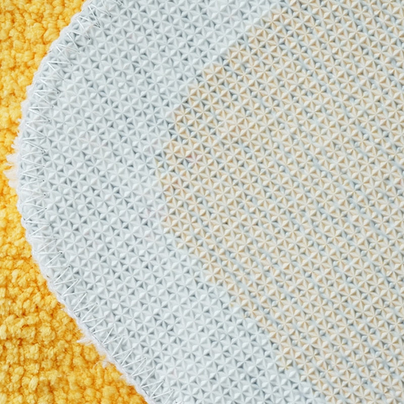 Floriva Badmat – Oval de poliéster con deseño de flores, suave e antideslizante