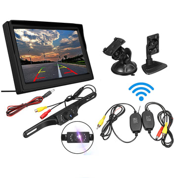 RoadVision Telecamera Posteriore Wireless – Schermo 5" & Grandangolo 170°