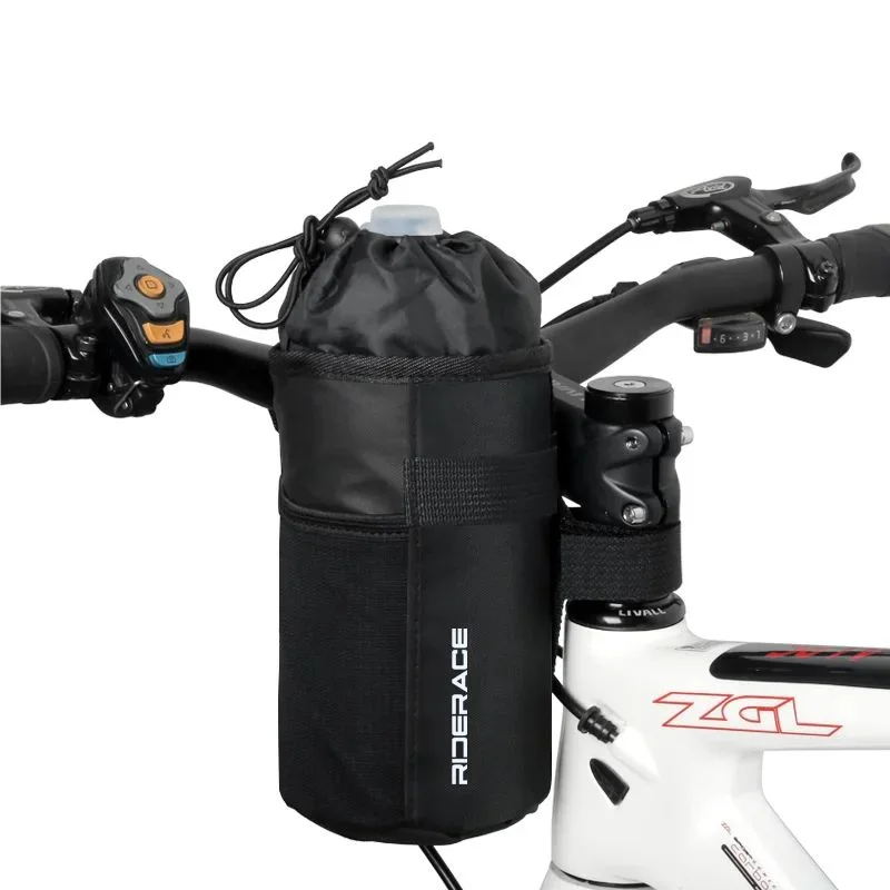 Insulated Bicycle Handlebar Bag – Bottle Holder, Nylon Material & Velc – VestraGear