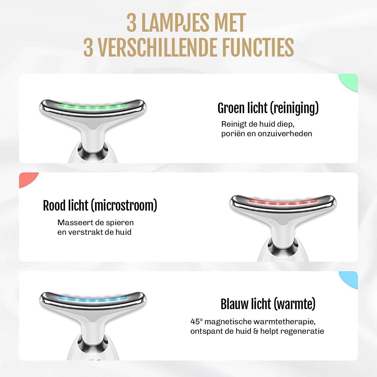 Dermaluxe – dispositivo de lifting facial 7 en 1 con EMS e terapia de luz