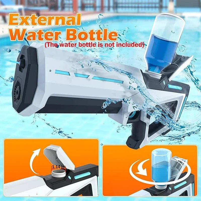 AquaBlaster Pistola d'aigua elèctrica – Reompliment automàtic Abast de 10 m