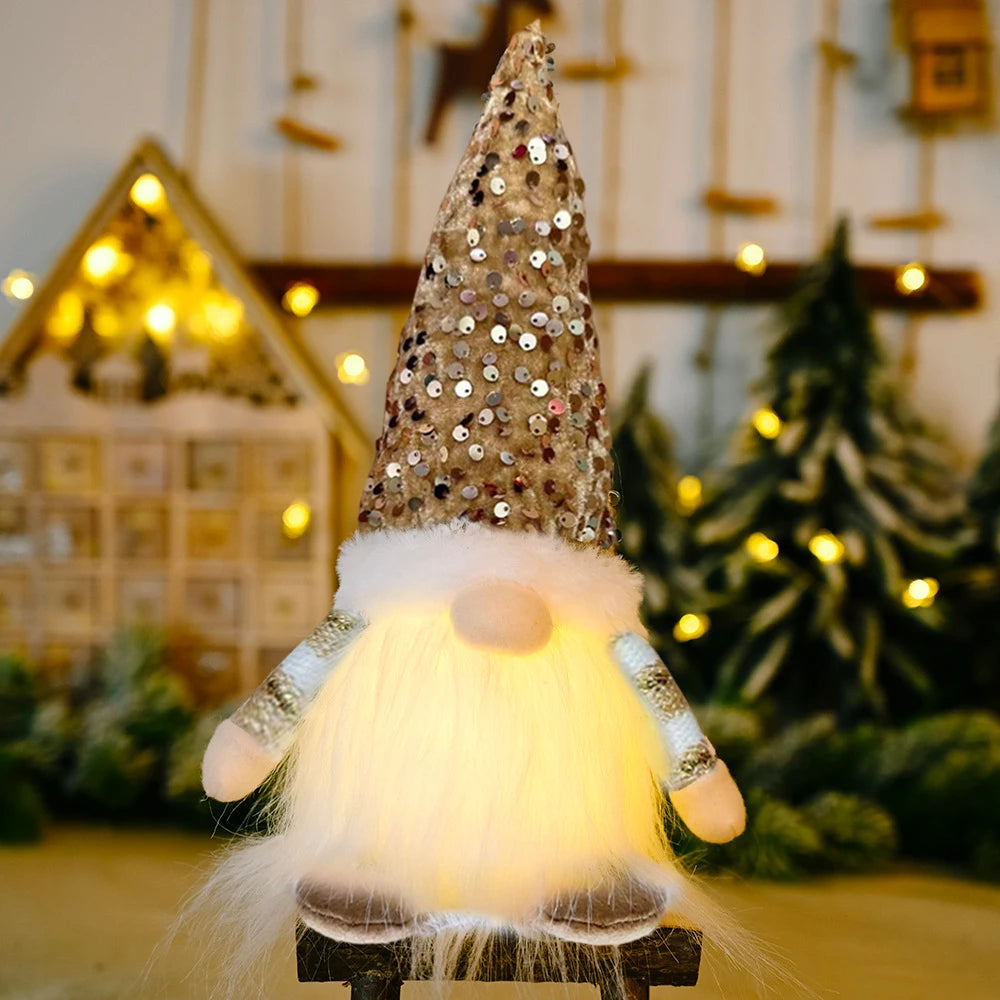 Gloeiende Gnome Kerstboomversiering 30 cm met Lampje voor Feestelijke Sfeer 15