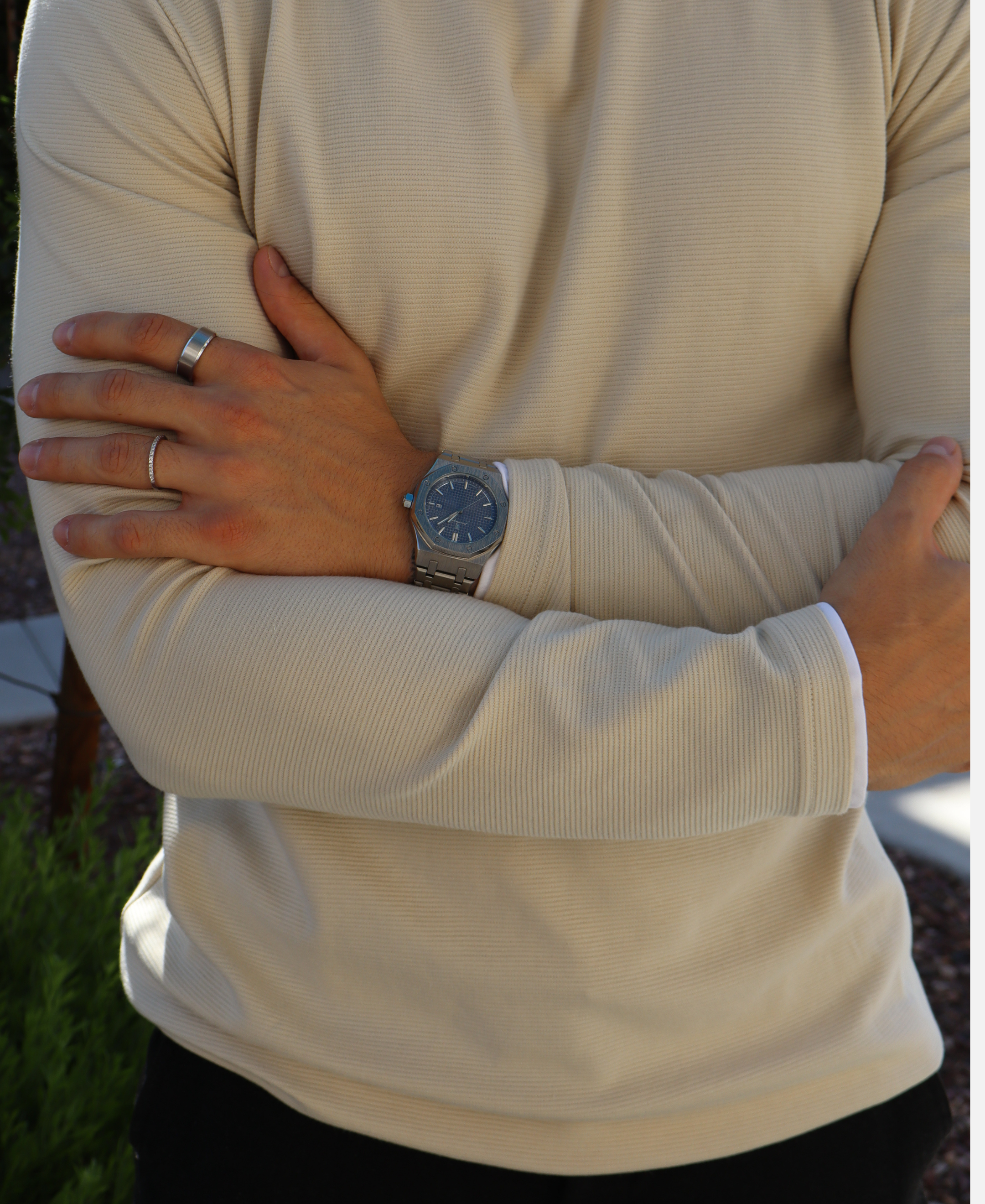 Montelario – Reloxo masculino minimalista con cristal de zafiro e resistencia á auga de 5 ATM