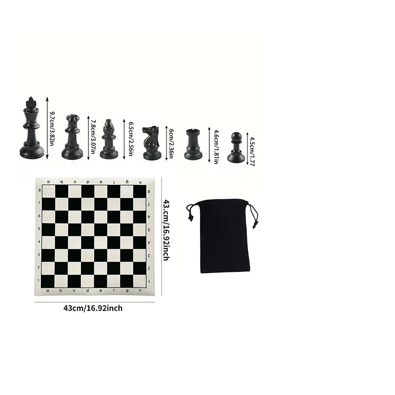 Chessora Conxunto Completo de Xadrez de Madeira – Conxunto de 32 Pezas de Madeira de Alta Calidade, Deseño Clásico para Principiantes e Avanzados