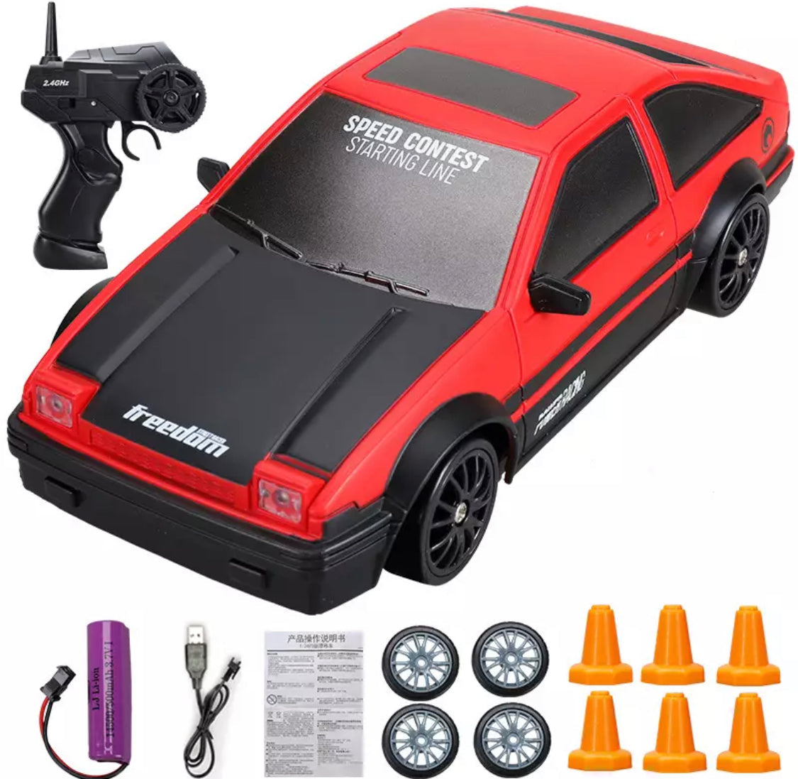 DriftX Racing Car – Elektrische RC Driftauto met Krachtige Motor en Precisiebesturing