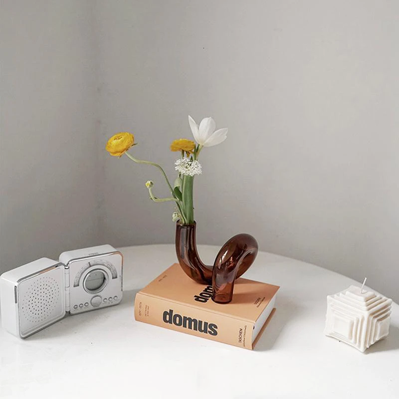 Aurevio gerro de vidre amb disseny d'ansa – borosilicat, tintat i durador