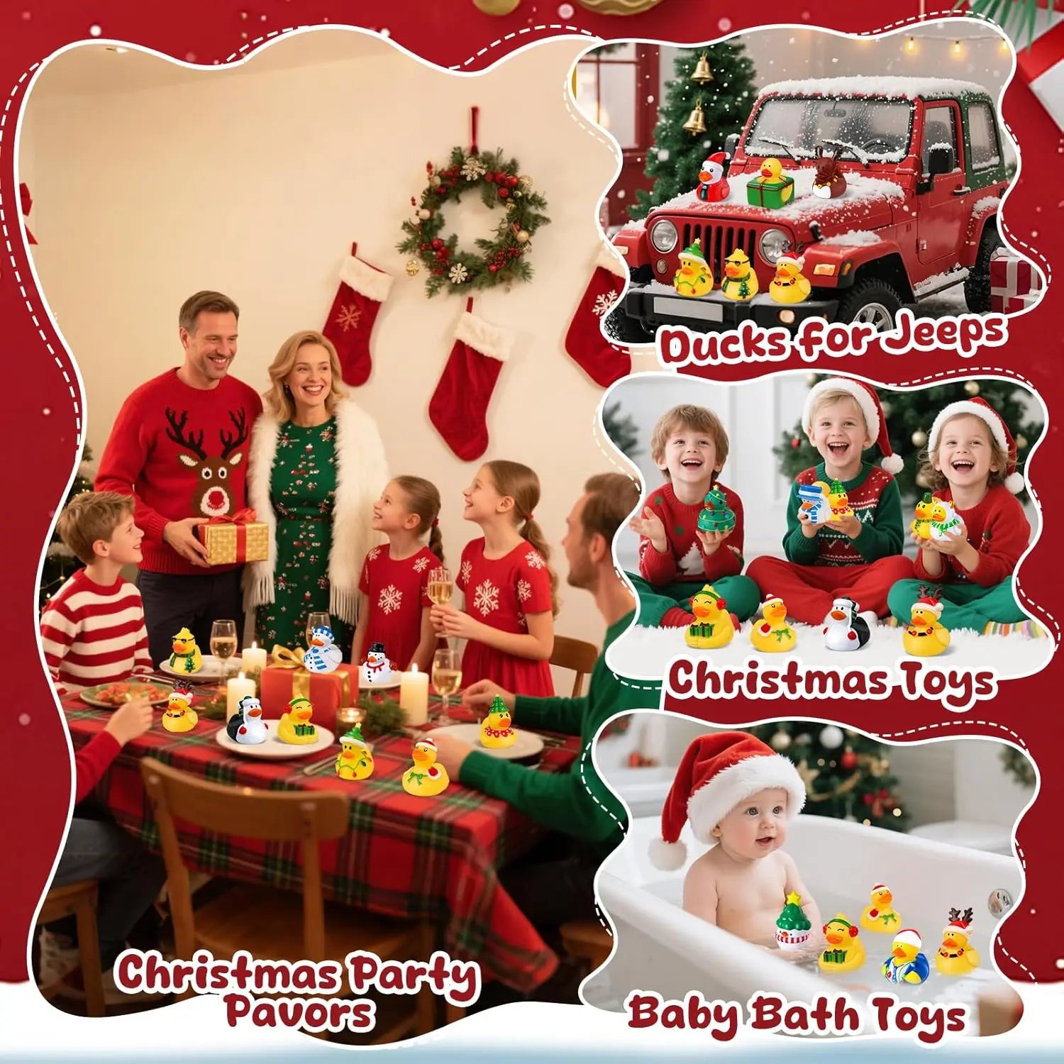 Kerst Badeendjes - 12-100 stuks voor kinderen, perfect voor decoratie 2