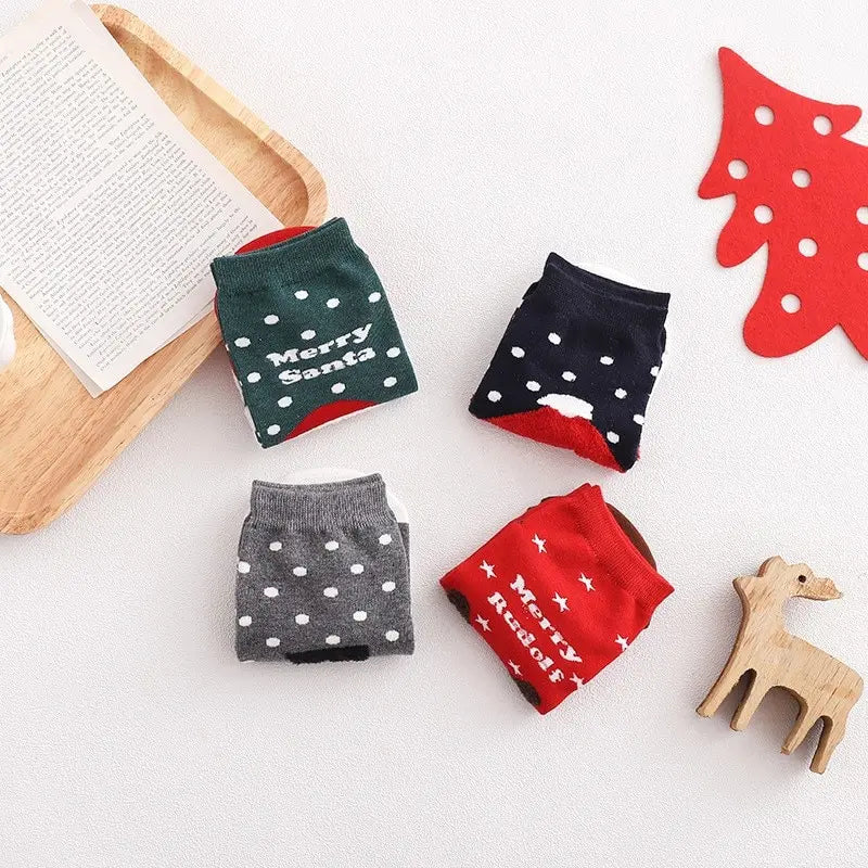 Kerst Sokken Set van 4 Paar voor Volwassenen, Ademend en Zweetabsorberend 2