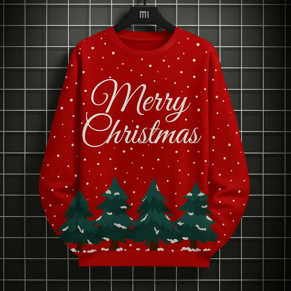 Kerst Sweatshirt voor Heren met 3D Grafische Print, Ronde Hals, Casual Stijl 0
