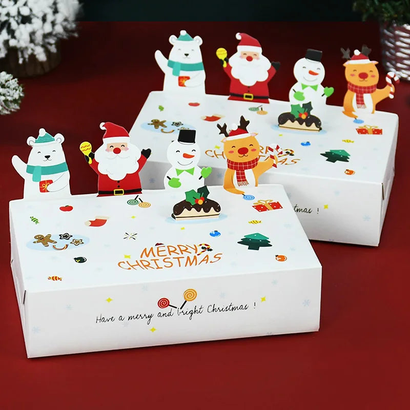 Kerst snoepdozen set van 5 - vrolijke verpakking voor feestdagen 2